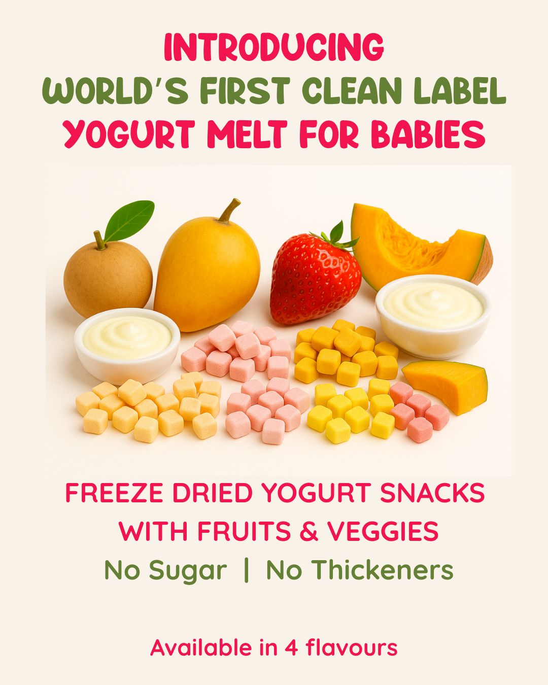 Yogurt Melts Snack No Sugar Easy to Digest Rorosaur