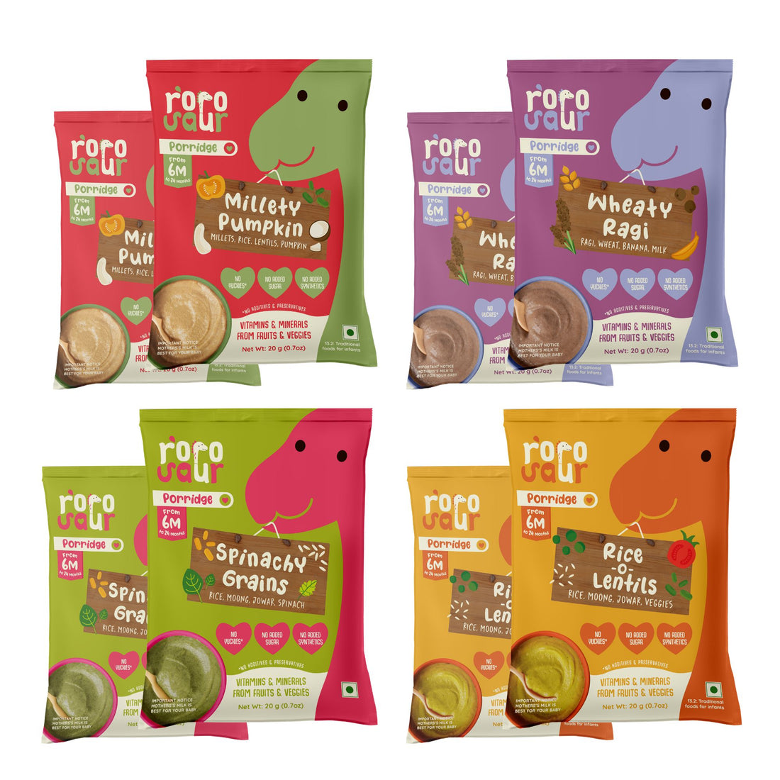 Porridge Mix Trial Pack (2 Each of 4 Variants)