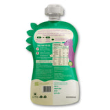 Rorosaur Cucumber Basil baby puree pouch with ingredients, nutrition facts, and usage directions for infants.