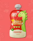 Rorosaur Millet-y Pumpkin baby puree pack made with pumpkin, lentils, oats, and cashew for infants 6 months and older.