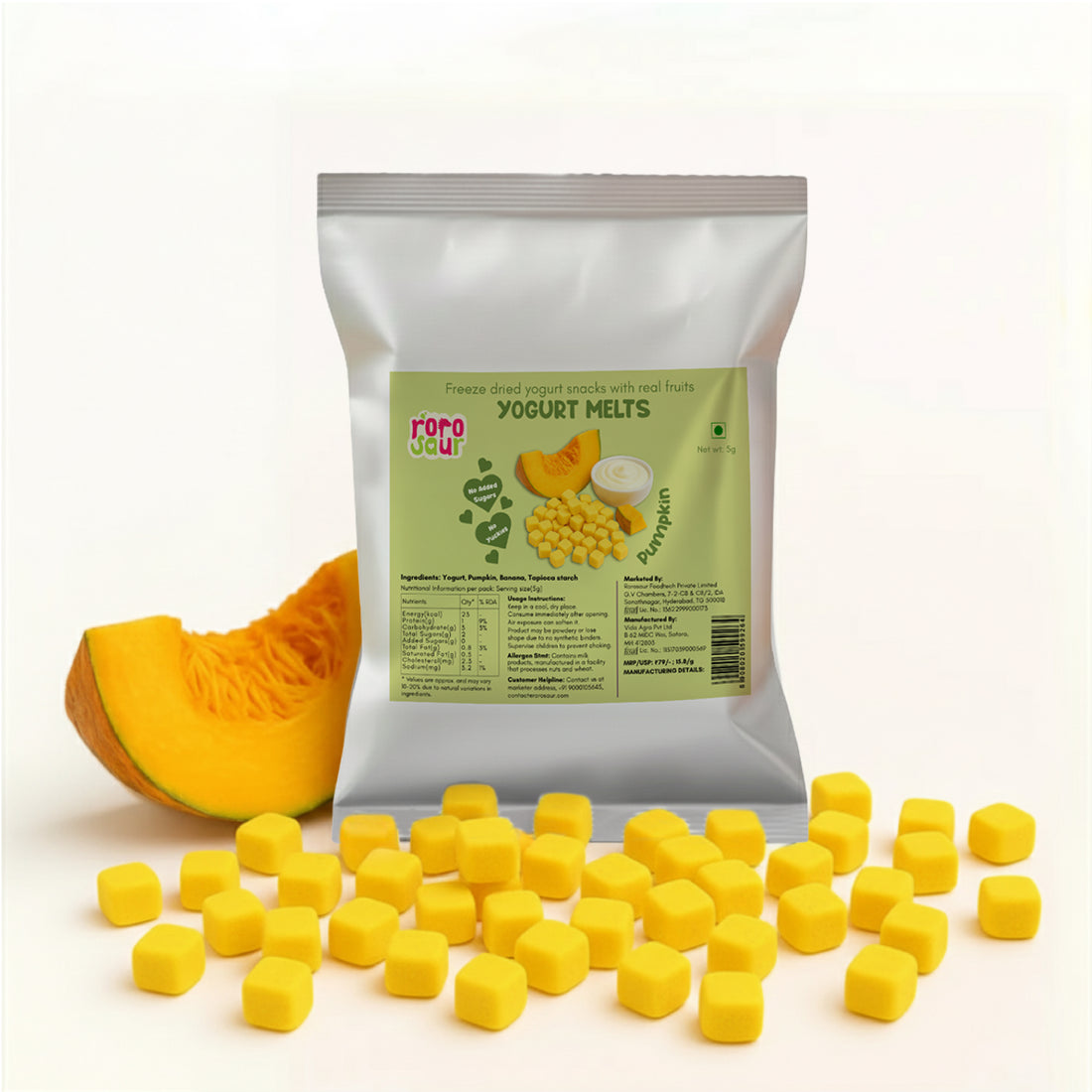 Pumpkin Yogurt Melts Snacks