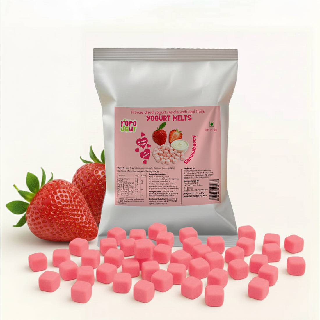 Strawberry Yogurt Melts Snacks