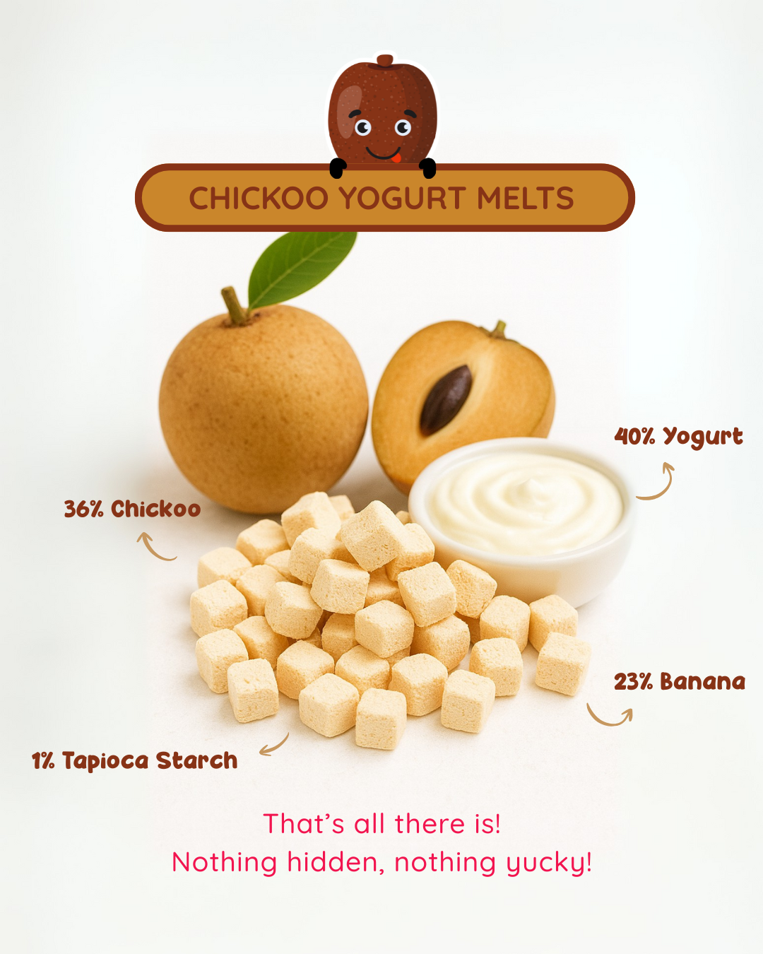 Chickoo Yogurt Melts Snacks