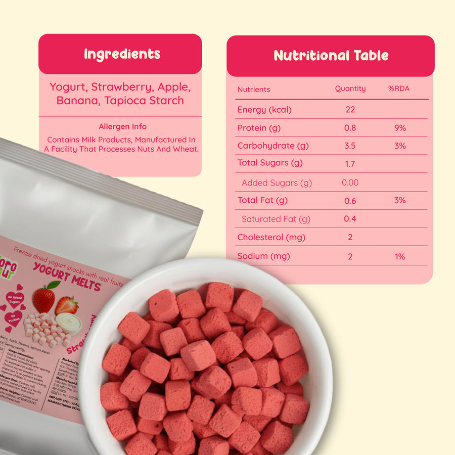 Strawberry Yogurt Melts Snacks