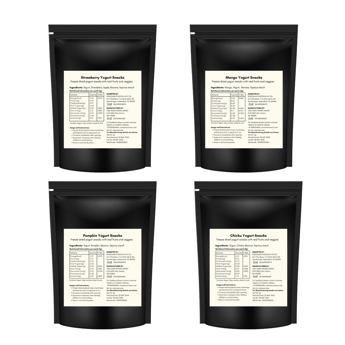 Yogurt Melts with Fruits & Veggies (Try Them All Pack)