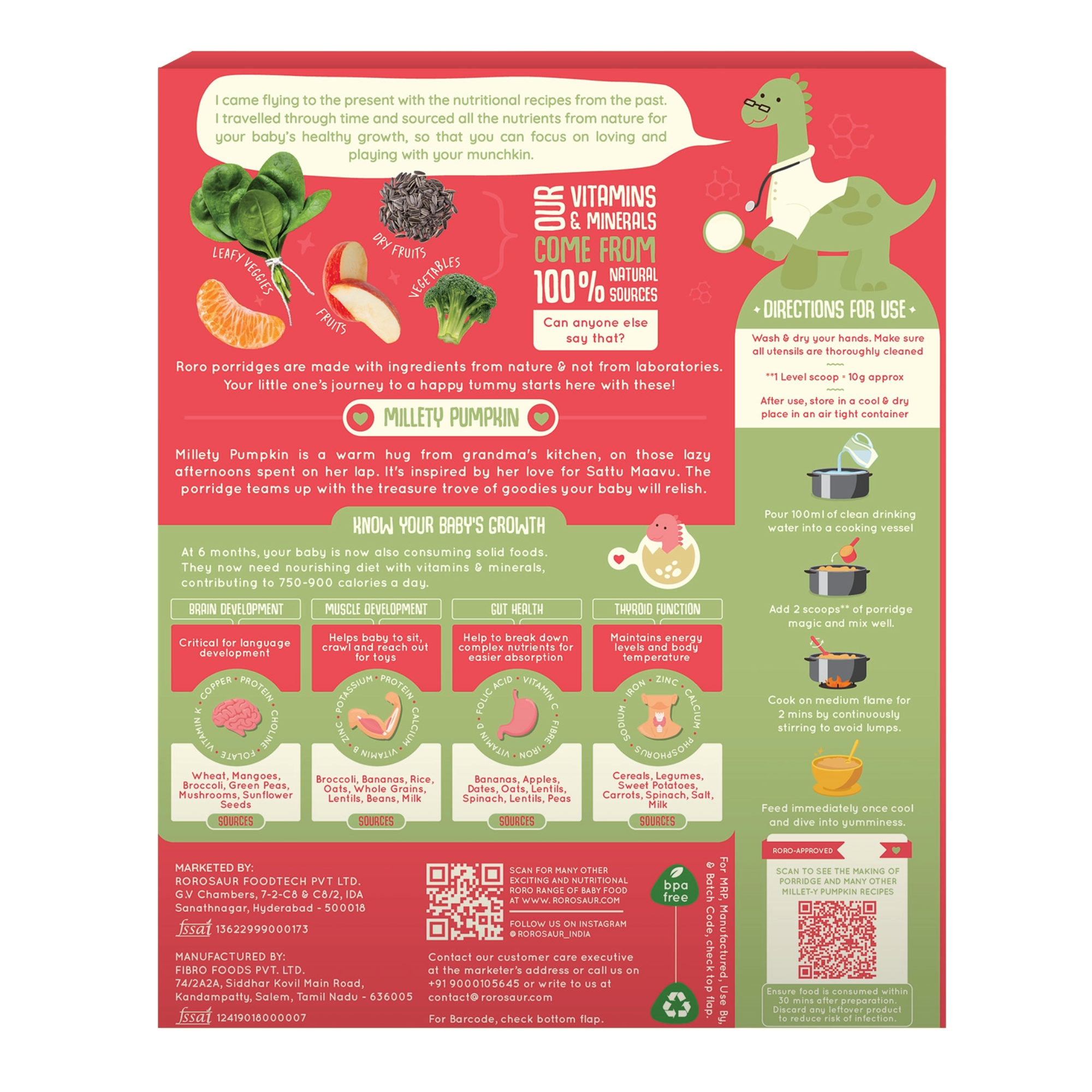 Millety Pumpkin Baby Porridge Mix