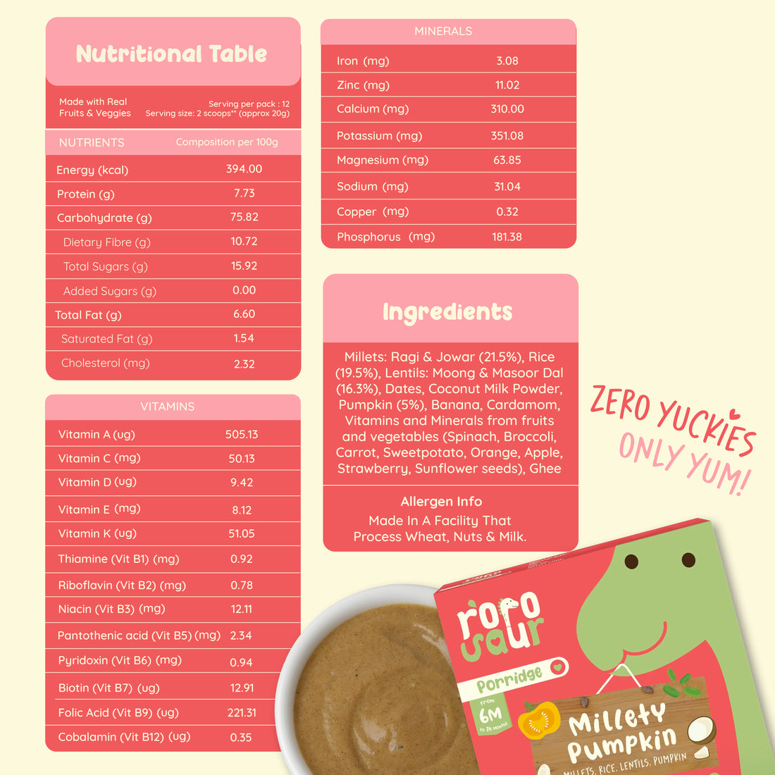 Millety Pumpkin Baby Porridge Mix