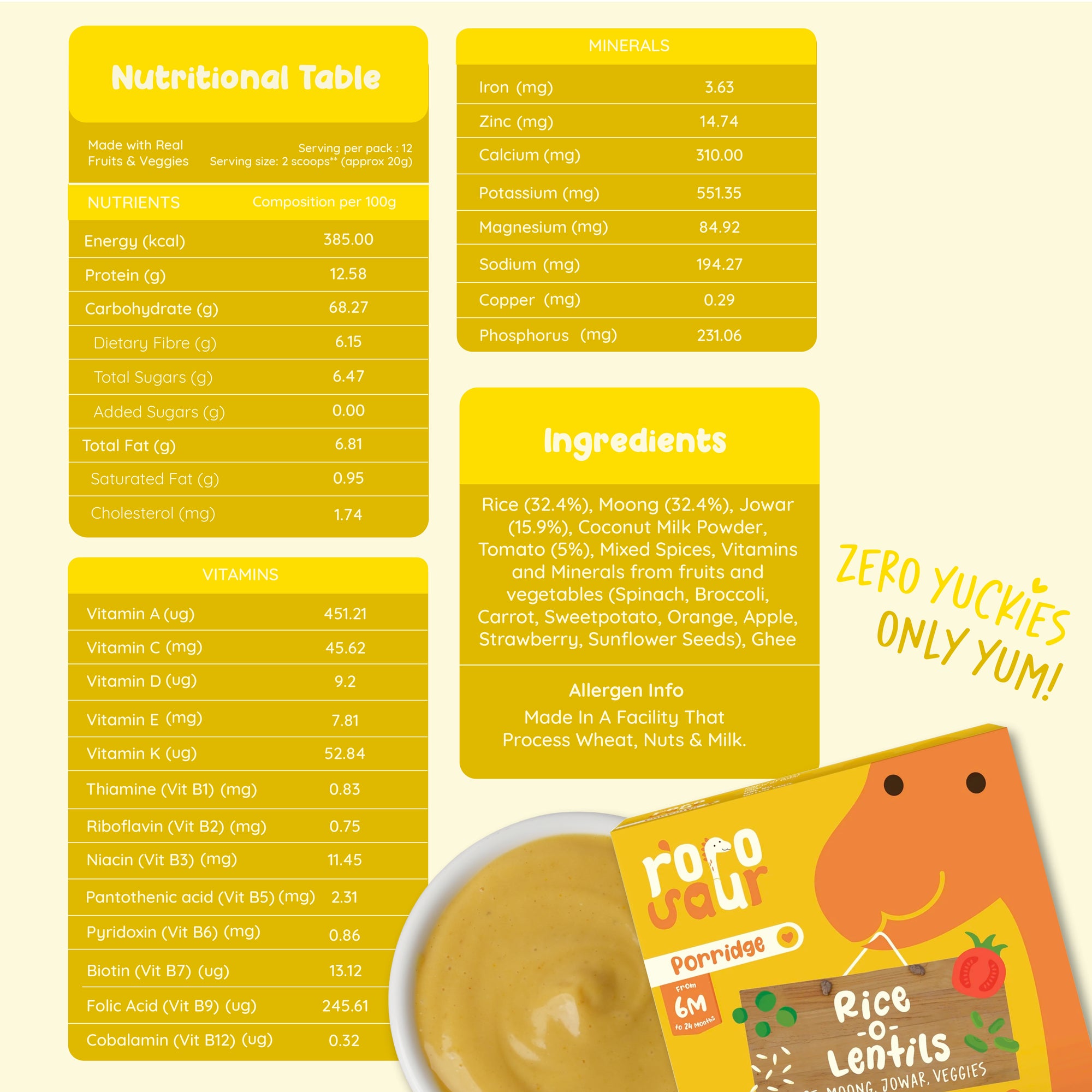 Rice-O-Lentils Baby Porridge Mix