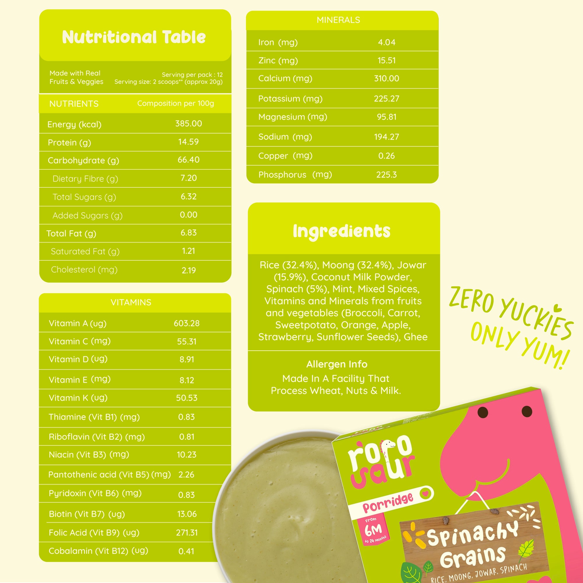 Spinachy Grains Baby Porridge Mix