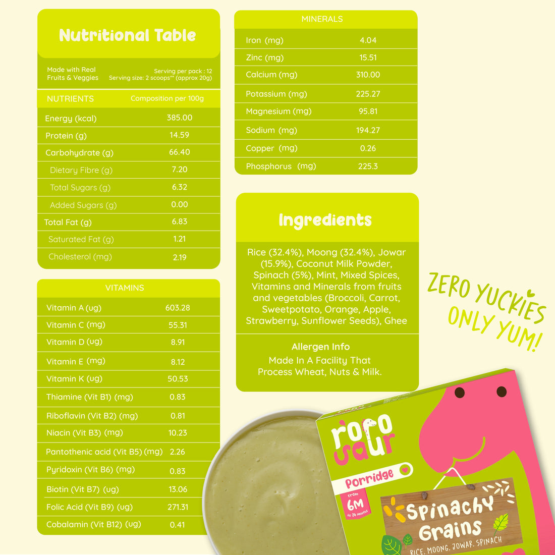 Spinachy Grains Baby Porridge Mix