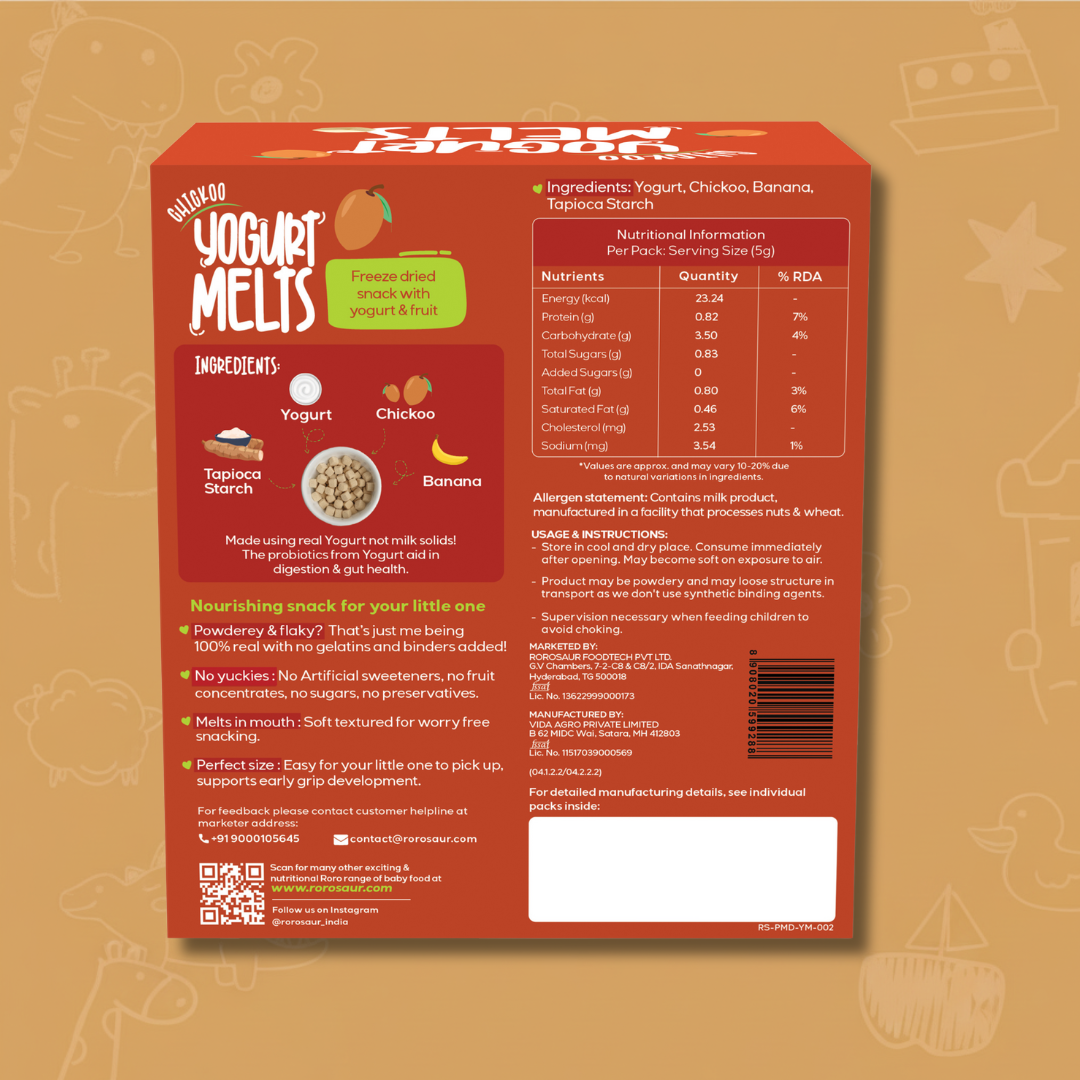 Chickoo Yogurt Melts - 4 Pack