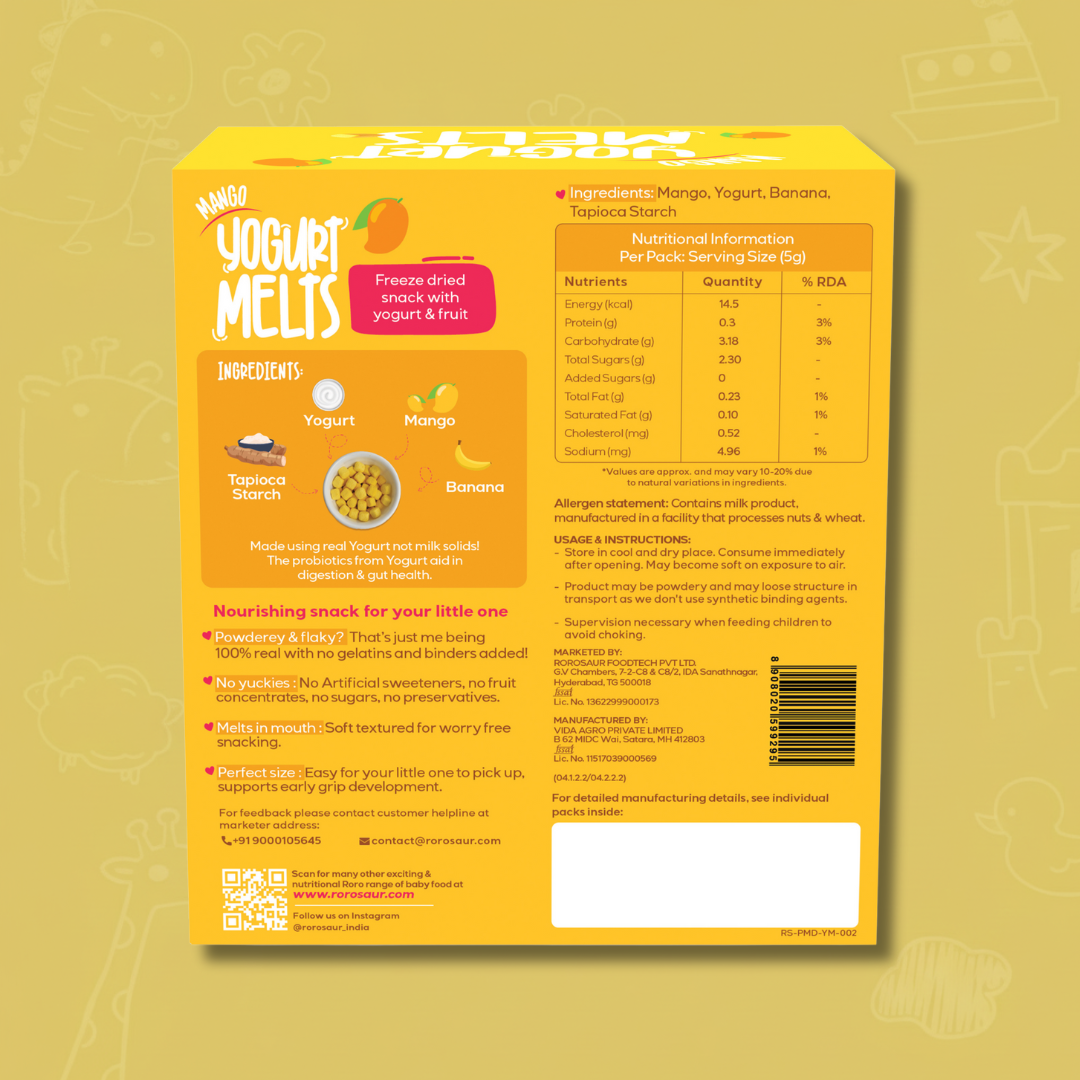 Mango Yogurt Melts - 4 Pack