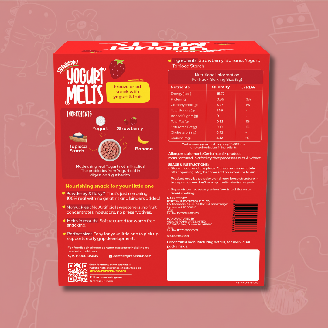 Strawberry Yogurt Melts - 4 Pack