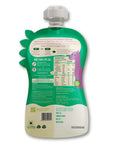 Rorosaur Cucumber Basil baby puree pouch with ingredients, nutrition facts, and usage directions for infants.