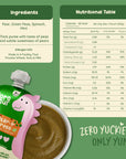  Rorosaur Pear-y Green baby puree nutrition table and thick puree with taste of peas and subtle pear sweetness.