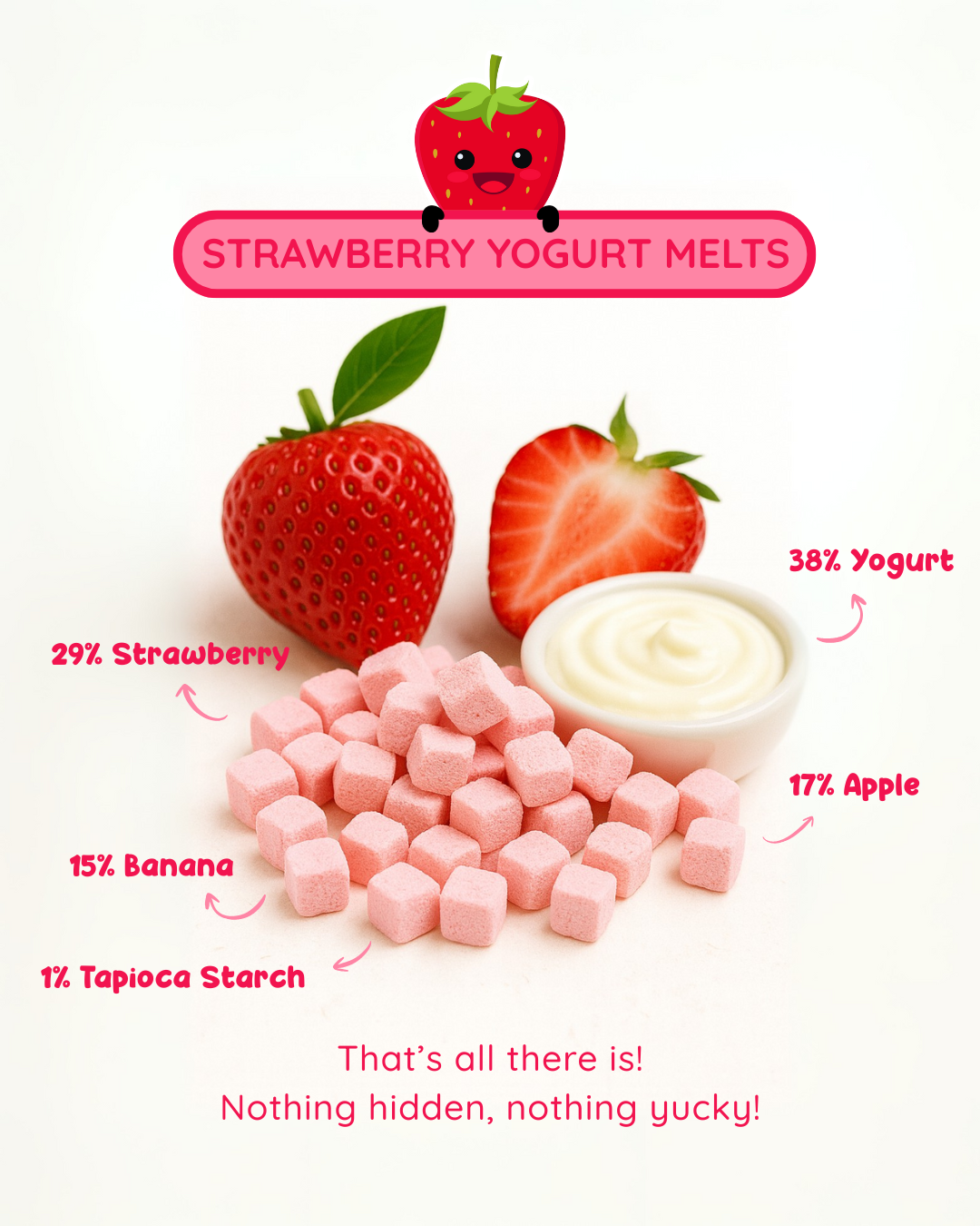 Strawberry Yogurt Melts Snacks